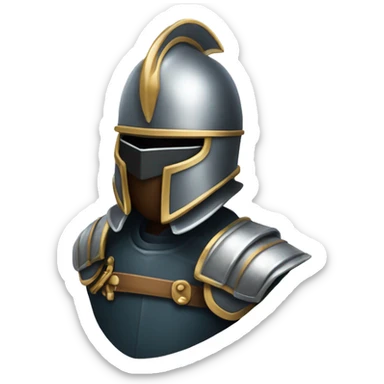 Chevalier avec un casque armur  sticker