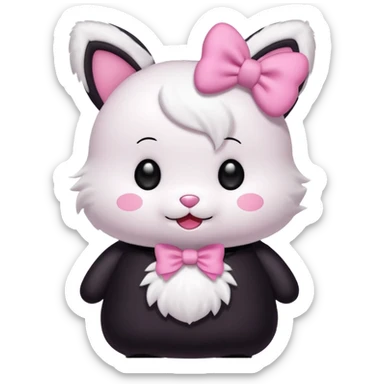 Kuromi character, classic Sanrio style, standing, smiling sticker