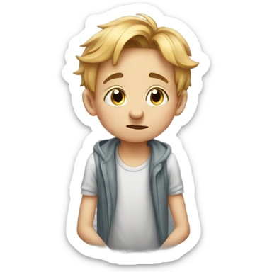 boy with bad breath sticker