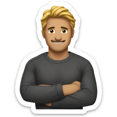 Corona puesta en un hombre  sticker