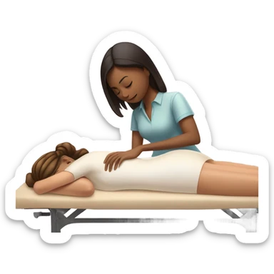 Girl getting a massage  sticker