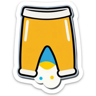 Peeing pants sticker