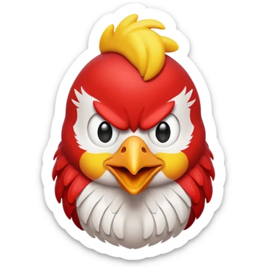 angry little chicken sticker