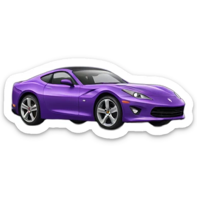 purple sports car sticker