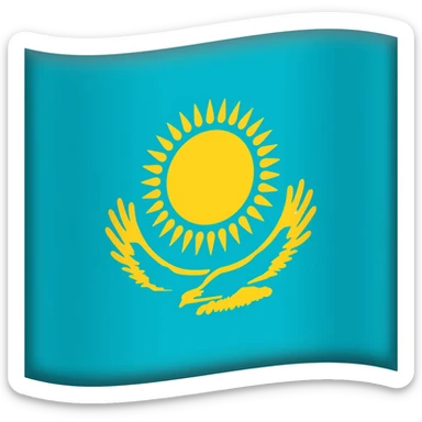 flag of Kazakhstan sticker