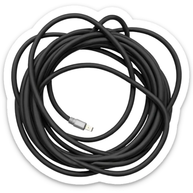 Tangled Cables sticker