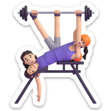 person doing a workout sticker