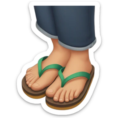 Flip flops feet sticker