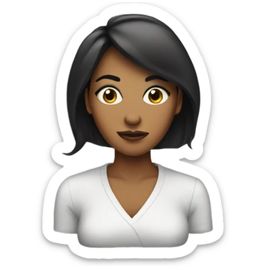 Side eye eye roll woman  sticker