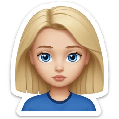 Bratz Cameron blue eyes, Blue eyes, dark blue shirt sticker