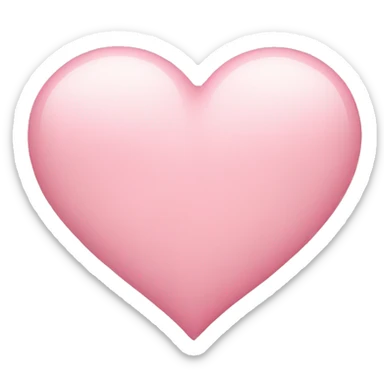 soft pink heart without eyes  sticker