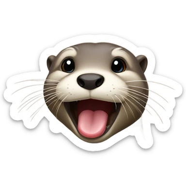 Otter pursing lips sticker