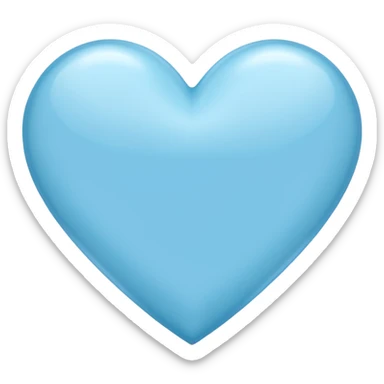 Light blu heart sticker