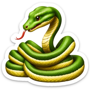 Snake eating butt sticker
