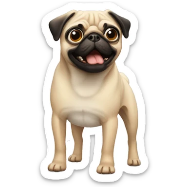 Pug emoji sticker