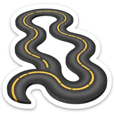 The road winding into the distance
 sticker