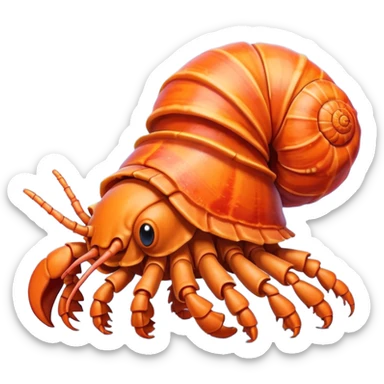 Cartoon hermit crab sticker