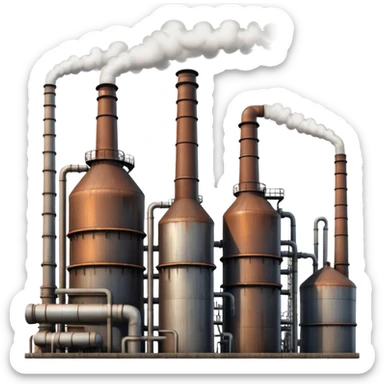 oil refinery rust free sticker