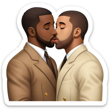 Drake kissing p diddy sticker