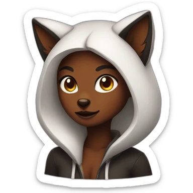 dark fox girl sticker