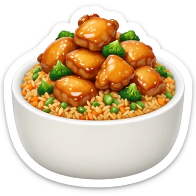 Orange chicken and fried rice sticker