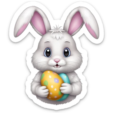 Easter bunny sticker