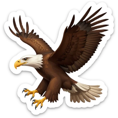 text message with photo of an eagle sticker