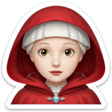 mujer de la portada de  el libro el cuento de la criada sticker