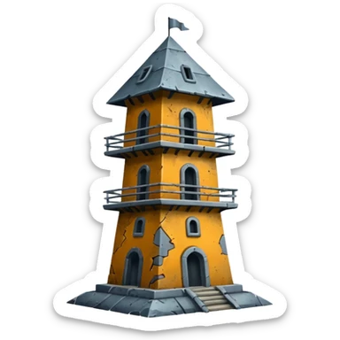Ruined spy tower sticker