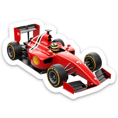 F1 with racing flag motif sticker