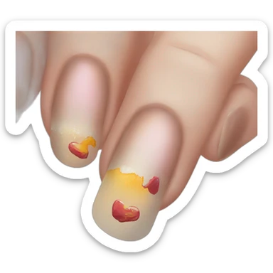 Paint on nail messed up sticker