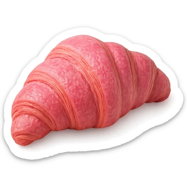 pink croissant, no background sticker
