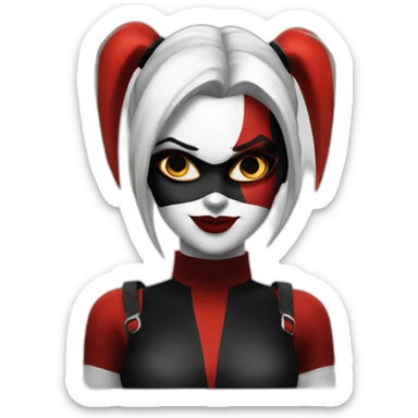 Harley Quinn black and red sticker