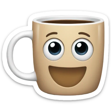 Coffee mug that says hello  sticker