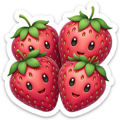 Fresas rosadas sticker