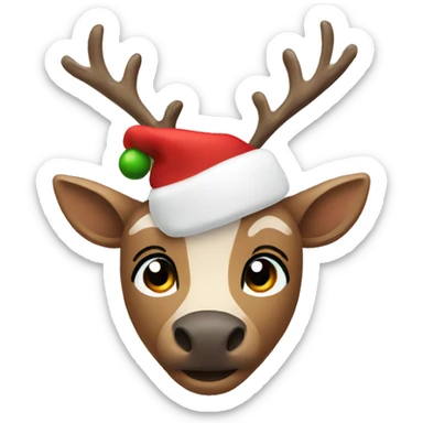 Christmas reindeer sticker
