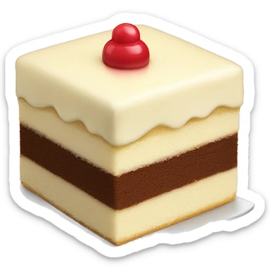 vanilla cake with vanilla topping sticker