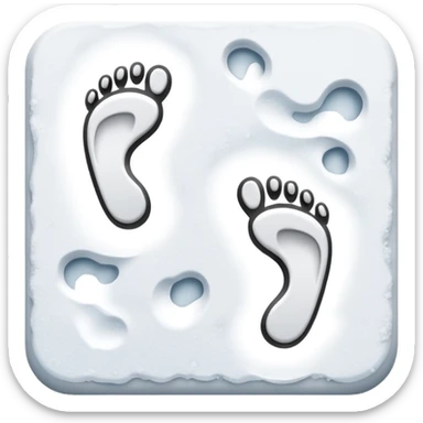 Snow Foorprints sticker
