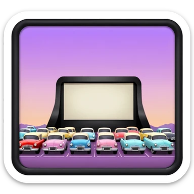 Mauve drive in movies sticker