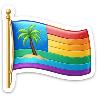 Floptropica flag sticker