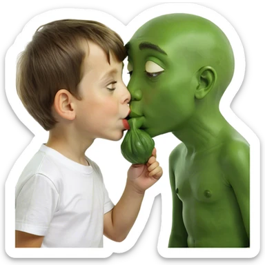 Boy kissing boy funny sticker