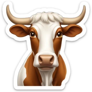texas longhorn cow sticker