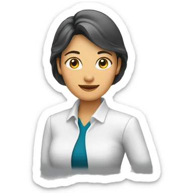 EJECUTIVA MUJER SALUDANDO CON LA MANO sticker