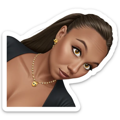 girl with jewelry and earrings sticker