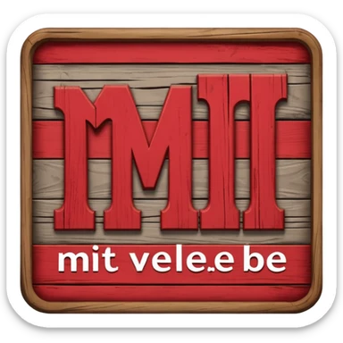 a sign with the letterin "Mit vieeel Lieeebe". sticker