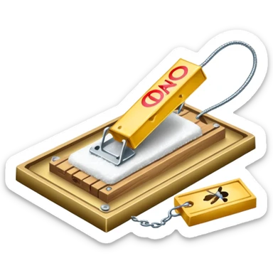 mouse trap with cocaine as bait  sticker