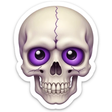  eyes perple with Skull inside sticker