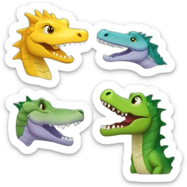 Chat avec ailes de dragon et queue de croco sticker