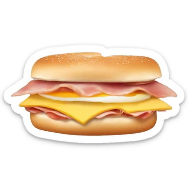Taylor ham egg and cheese sandwich on a bagel  sticker