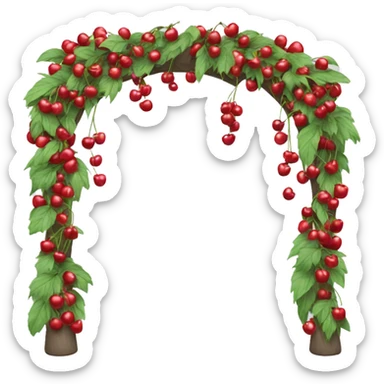 wedding arch with cherries sticker